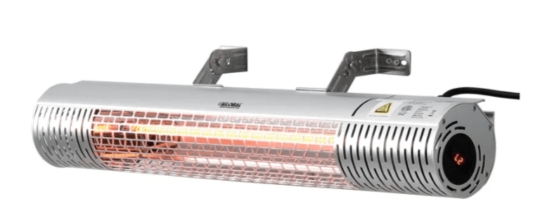 Global Industrial Infrared Patio Heater w/ Remote Control, Wall/Ceiling Mount, 1500W, 30 - 3/4"L (GLB - 246720) - SchoolOutlet