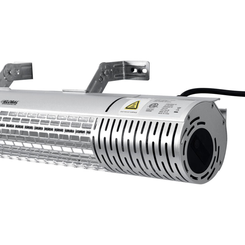 Global Industrial Infrared Patio Heater w/ Remote Control, Wall/Ceiling Mount, 1500W, 30 - 3/4"L (GLB - 246720) - SchoolOutlet
