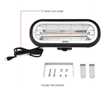 Global Industrial Infrared Patio Heater, Wall Or Ceiling Mount, Low Glare, 1500W (GLB - 246721) - SchoolOutlet