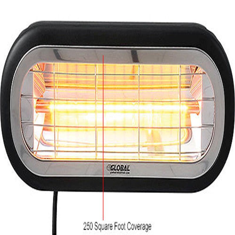 Global Industrial Infrared Patio Heater, Wall Or Ceiling Mount, Low Glare, 1500W (GLB - 246721) - SchoolOutlet