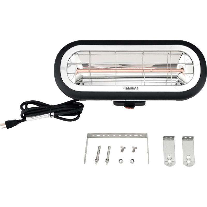 Global Industrial Infrared Patio Heater, Wall Or Ceiling Mount, Low Glare, 1500W (GLB - 246721) - SchoolOutlet