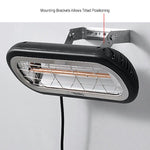 Global Industrial Infrared Patio Heater, Wall Or Ceiling Mount, Low Glare, 1500W (GLB - 246721) - SchoolOutlet