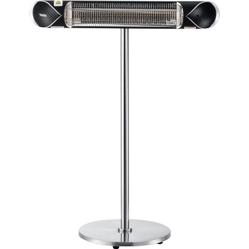 Global Industrial Infrared Patio Heater w/Remote Control, Free Standing, 1500W, 35 - 3/8"L (GLB - 246722) - SchoolOutlet