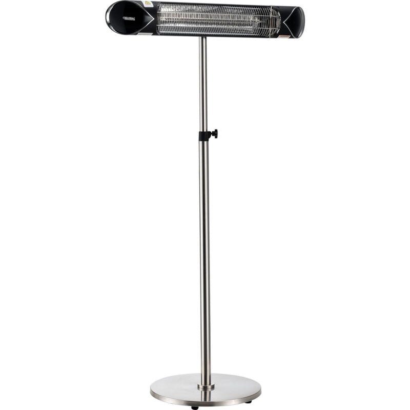 Global Industrial Infrared Patio Heater w/Remote Control, Free Standing, 1500W, 35 - 3/8"L (GLB - 246722) - SchoolOutlet