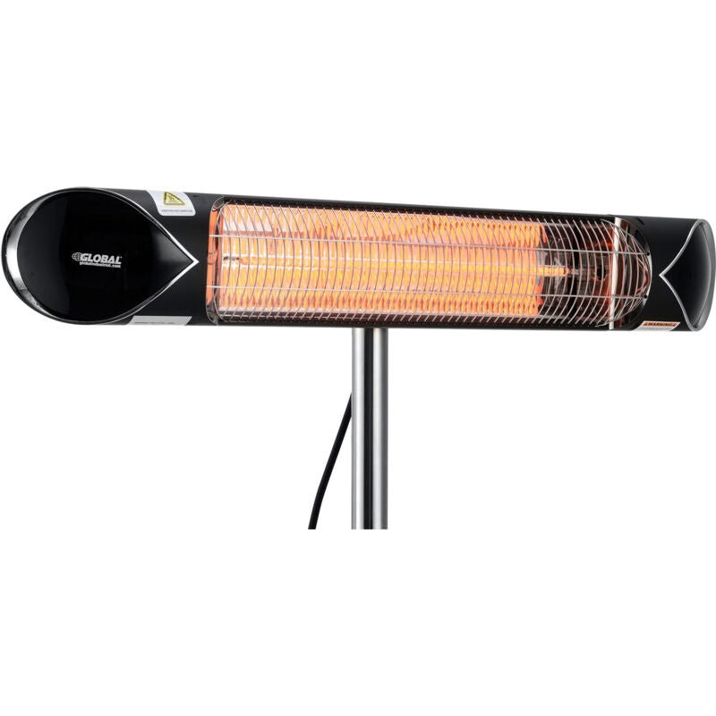 Global Industrial Infrared Patio Heater w/Remote Control, Free Standing, 1500W, 35 - 3/8"L (GLB - 246722) - SchoolOutlet