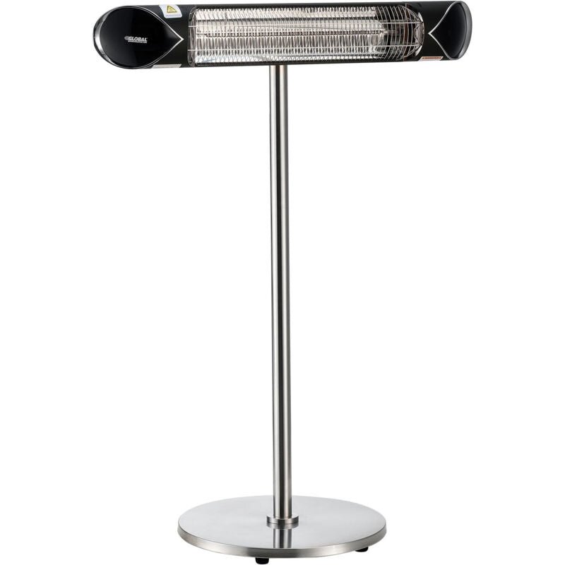 Global Industrial Infrared Patio Heater w/Remote Control, Free Standing, 1500W, 35 - 3/8"L (GLB - 246722) - SchoolOutlet