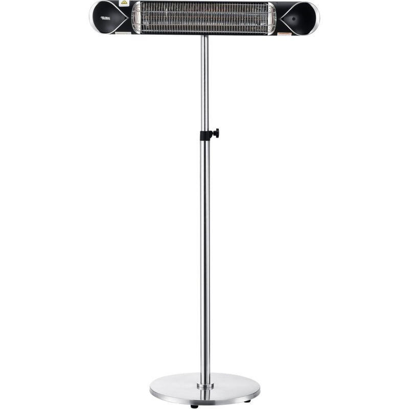 Global Industrial Infrared Patio Heater w/Remote Control, Free Standing, 1500W, 35 - 3/8"L (GLB - 246722) - SchoolOutlet
