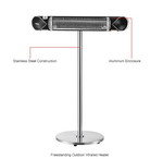 Global Industrial Infrared Patio Heater w/Remote Control, Free Standing, 1500W, 35 - 3/8