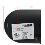 Global Industrial Infrared Patio Heater w/Remote Control, Free Standing, 1500W, 35 - 3/8