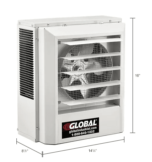 Global Industrial Unit Heater, Horizontal or Vertical Downflow, 5KW, 480V, 3 Phase (GLB - 246725) - SchoolOutlet
