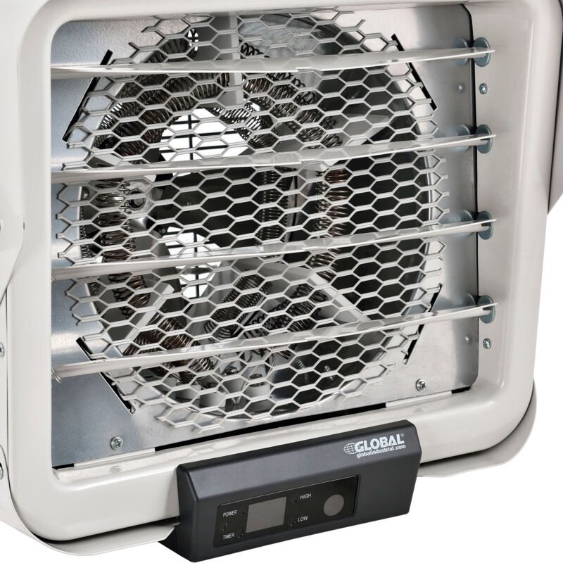 Global Industrial Unit Heater, Horizontal Downflow With Remote, 4700/7500W, 240V, 1 Phase (GLB - 246726) - SchoolOutlet