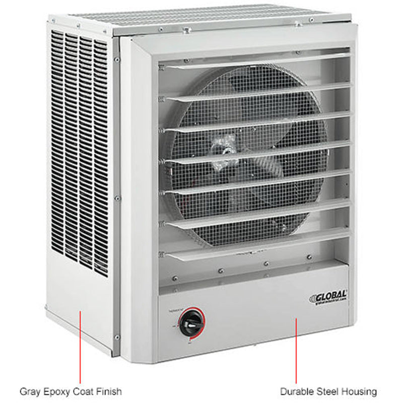 Global Industrial Unit Heater, Horizontal or Vertical Downflow, 20KW, 480V, 3 Phase (GLB - 246727) - SchoolOutlet