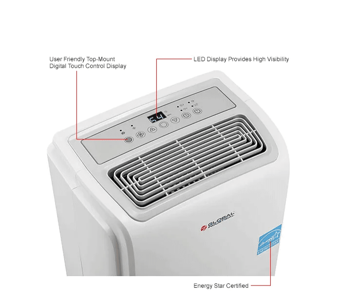 Global Industrial Portable Dehumidifier, Energy Star, 32 Pint (GLB - 246731) - SchoolOutlet
