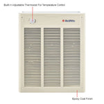 Global Industrial Fan Forced Wall Heater, Enclosed Motor, 4000/3000W, 240/208V (GLB - 246743) - SchoolOutlet
