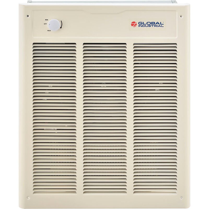 Global Industrial Fan Forced Wall Heater, Enclosed Motor, 4000/3000W, 240/208V (GLB - 246743) - SchoolOutlet