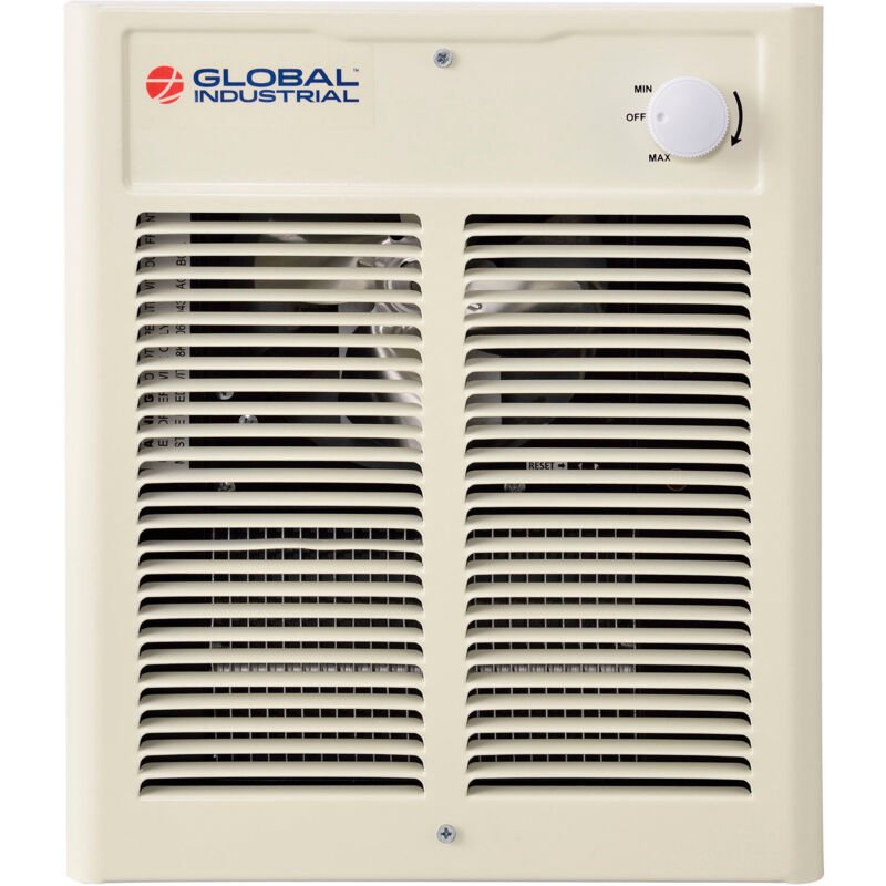 Global Industrial Fan Forced Wall Heater, Shaded Pole Motor, 1500W, 120V (GLB - 246744) - SchoolOutlet