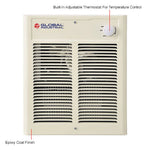 Global Industrial Fan Forced Wall Heater, Shaded Pole Motor, 2000W, 208/240V (GLB - 246745) - SchoolOutlet