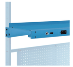 Global Industrial Steel Upper Shelf W/ 3 Duplex Outlets, 48
