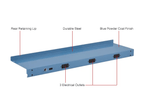 Global Industrial Steel Upper Shelf W/ 3 Duplex Outlets, 48
