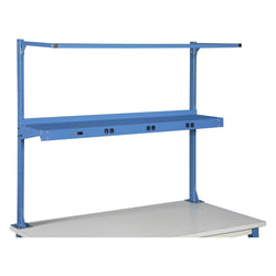 Global Industrial Steel Shelf W/ 6 Single Outlets, 60"W x 12"D, Blue (GLB-249295ABL)
