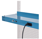 Global Industrial Steel Upper Shelf W/ 3 Duplex Outlets, 72