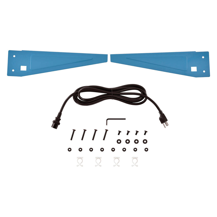 Global Industrial Steel Upper Shelf W/ 3 Duplex Outlets, 72"W x 12"D, Blue (GLB - 249296CBL) - SchoolOutlet