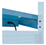 Global Industrial Steel Upper Shelf W/ 3 Duplex Outlets, 72