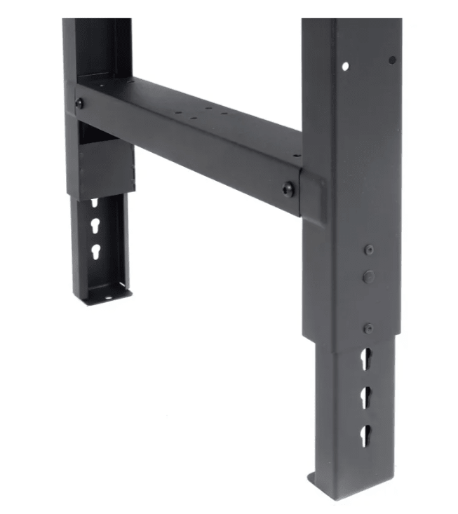 Global Industrial 60"W x 30"D Adjustable Height Workbench C - Channel Leg - ESD Safety Edge - Black (GLB - 250225BK) - SchoolOutlet