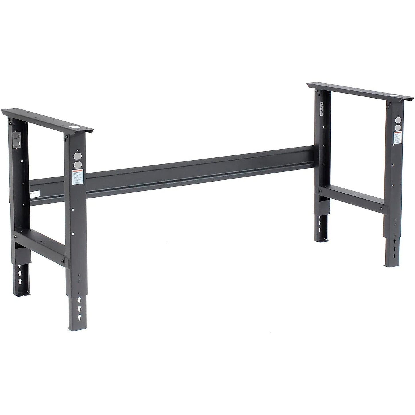 Global Industrial 60"W x 30"D Adjustable Height Workbench C - Channel Leg - ESD Safety Edge - Black (GLB - 250225BK) - SchoolOutlet