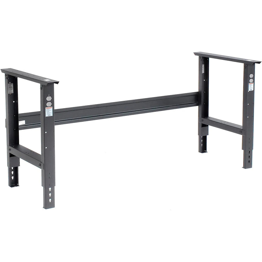 Global Industrial 60"W x 30"D Adjustable Height Workbench C - Channel Leg - ESD Safety Edge - Black (GLB - 250225BK) - SchoolOutlet