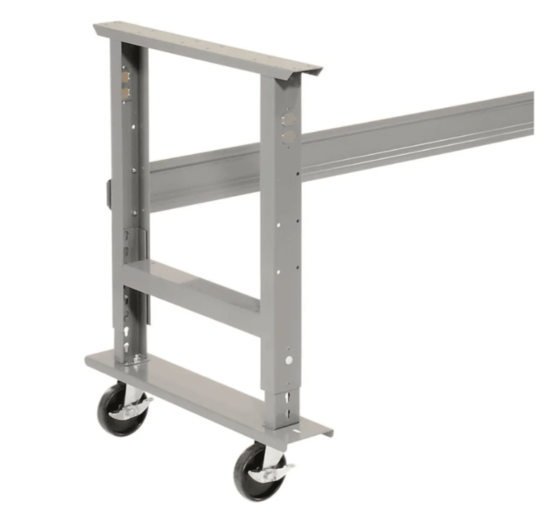 Global Industrial 72 x 30 Mobile Adjustable Height C - Channel Leg Workbench - ESD Safety Edge (GLB - 250226A) - SchoolOutlet