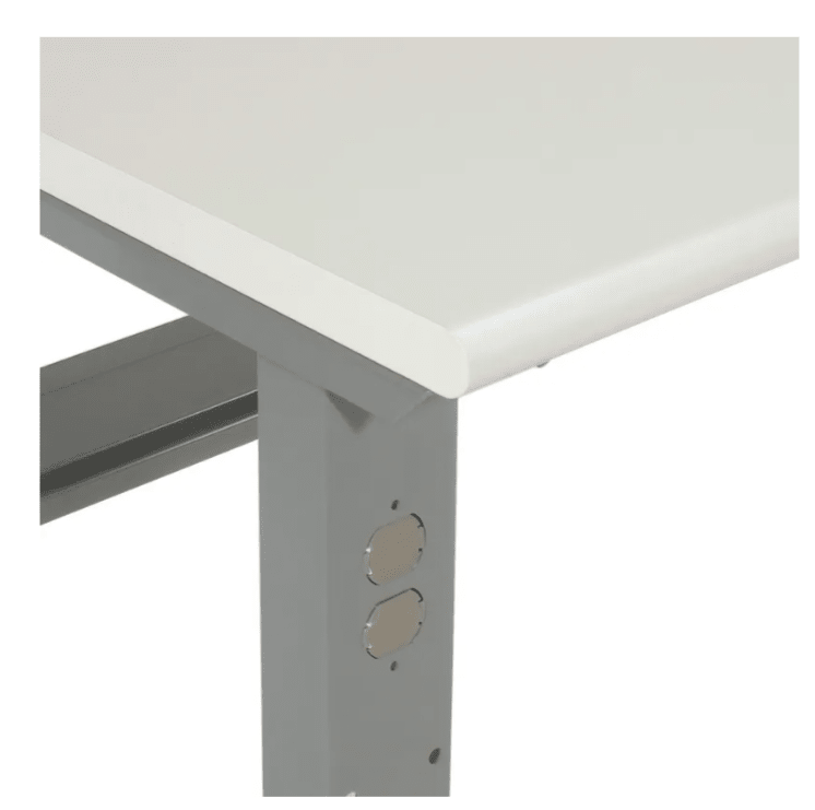 Global Industrial 72 x 30 Mobile Adjustable Height C - Channel Leg Workbench - ESD Safety Edge (GLB - 250226A) - SchoolOutlet