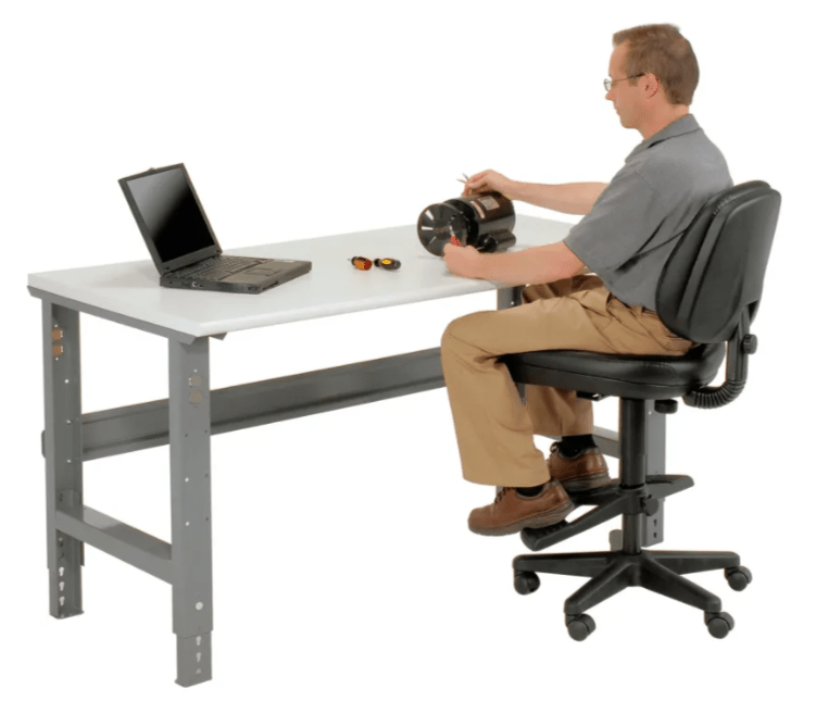 Global Industrial 72"W x 36"D Adjustable Height Workbench C - Channel Leg - ESD Safety Edge Gray (GLB - 250227) - SchoolOutlet