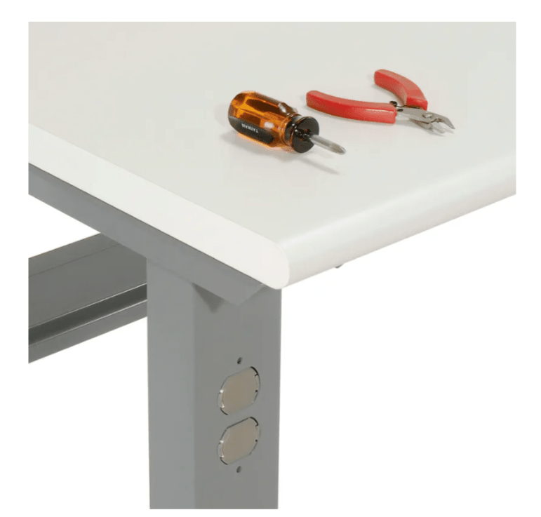 Global Industrial 72"W x 36"D Adjustable Height Workbench C - Channel Leg - ESD Safety Edge Gray (GLB - 250227) - SchoolOutlet