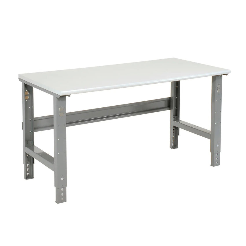 Global Industrial 72"W x 36"D Adjustable Height Workbench C - Channel Leg - ESD Safety Edge Gray (GLB - 250227) - SchoolOutlet
