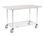 Global Industrial Chrome Wire Mobile Workbench, 60