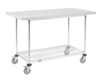 Global Industrial Chrome Wire Mobile Workbench, 60 x 30