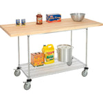 Global Industrial Chrome Wire Mobile Workbench, 72