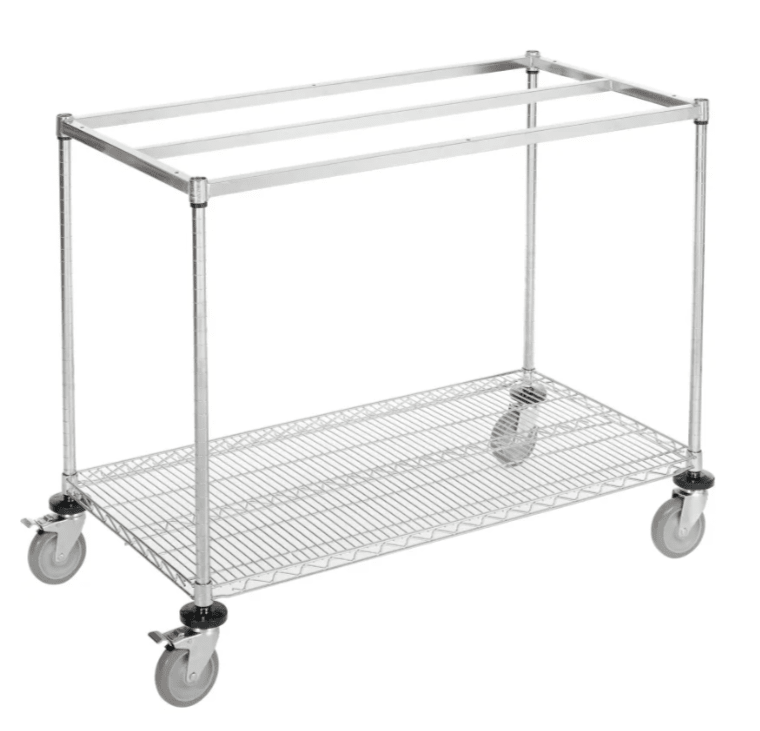 Global Industrial Chrome Wire Mobile Workbench, 72"W x 30"D, Laminate Square Edge (GLB - 252325) - SchoolOutlet