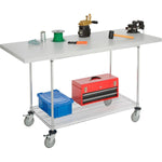 Global Industrial Chrome Wire Mobile Workbench, 72