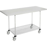 Global Industrial Chrome Wire Mobile Workbench, 72