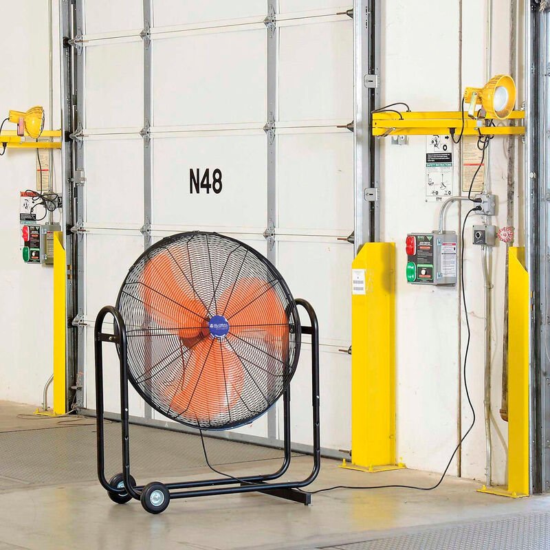 Global Industrial 36" Portable Tilt Blower Drum Fan, 13,300 CFM, 2/3 HP, 1 Phase (GLB - 258320) - SchoolOutlet