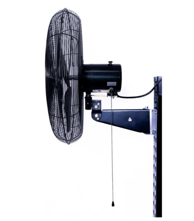 Global Industrial 24" Deluxe Oscillating Wall Mount Fan, 3 Speed, 8,650 CFM, 1/2 HP (GLB - 258321) - SchoolOutlet
