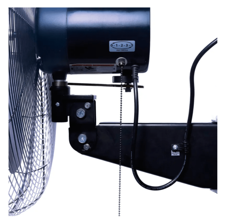 Global Industrial 30" Deluxe Oscillating Wall Mount Fan, 3 Speed, 10,000 CFM, 1/2 HP (GLB - 258322) - SchoolOutlet