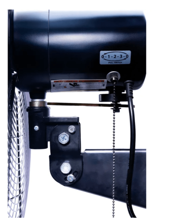 Global Industrial 30" Deluxe Oscillating Wall Mount Fan, 3 Speed, 10,000 CFM, 1/2 HP (GLB - 258322) - SchoolOutlet