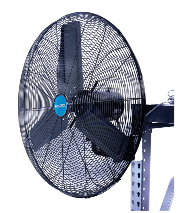 Global Industrial 30" Deluxe Oscillating Wall Mount Fan, 3 Speed, 10,000 CFM, 1/2 HP (GLB - 258322) - SchoolOutlet