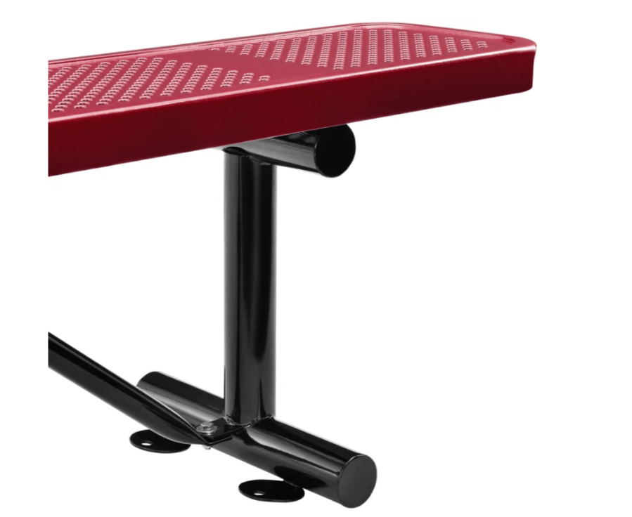 Global Industrial 6' Outdoor Steel Flat Bench Perforated Metal (GLB - 262075) - SchoolOutlet