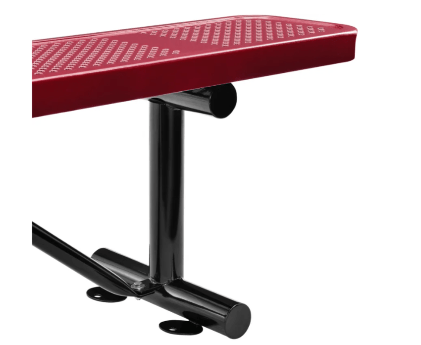 Global Industrial 6' Outdoor Steel Flat Bench Perforated Metal (GLB - 262075) - SchoolOutlet
