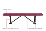 Global Industrial 6' Outdoor Steel Flat Bench Perforated Metal (GLB - 262075) - SchoolOutlet