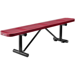 Global Industrial 6' Outdoor Steel Flat Bench Perforated Metal (GLB-262075)